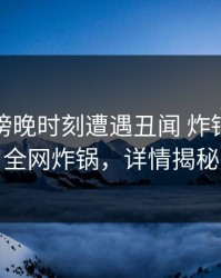 网红在傍晚时刻遭遇丑闻 炸锅，岛遇全网炸锅，详情揭秘